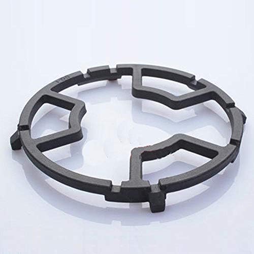 TAMUME Universal Black Cast Iron Wok Support Ring Stove Trivets for Kitchen and Camping, Stove Rack, Moka Pot Holder for Gas Hob