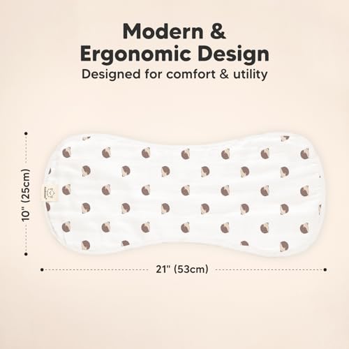 Image of 5-Pack Muslin Burp Cloths Baby Boy, Girl - Very Absorbent Baby Burp Cloth Rags, 8-Layers Viscose Derived from Bamboo Cotton Muslin Towel, Super Soft Spit Up Rags, No Shrink Washcloths (KeaFriends)