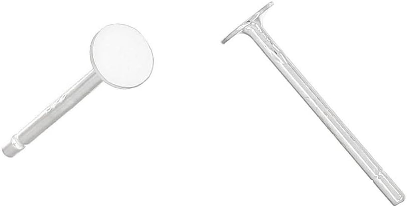 4 Pairs Sterling Silver Stud Post Earring with 3mm Glue on Flat Pad