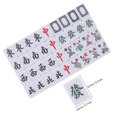 Mini Mahjong Set con fichas rosa y bolsa de transporte miniatura 2