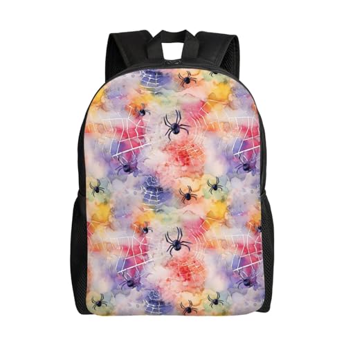 16in Lightweight Travel Backpack Spider Web Texture Casual Daypack for Outdoor Enthusiasts, Business Men & Women, Travel Ready Design