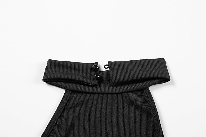 NIFTRIRY One Piece Jumpsuits for Women Sleeveless Halter Button Strapless Jumpsuits Bodyocn Sexy Jumpsuits Fall Outfits - Image 5