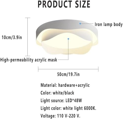 Plafonnier ultra fin géométrique double couche à encastrer ZBZFGE - 6