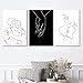 Couples Wall Decor Minimalist Line Wall Art Abstract Love Painting Black and White Line Drawing Art Hug Kiss Holding Poster Prints for Bedroom Bathroom Living Room Wall Decor