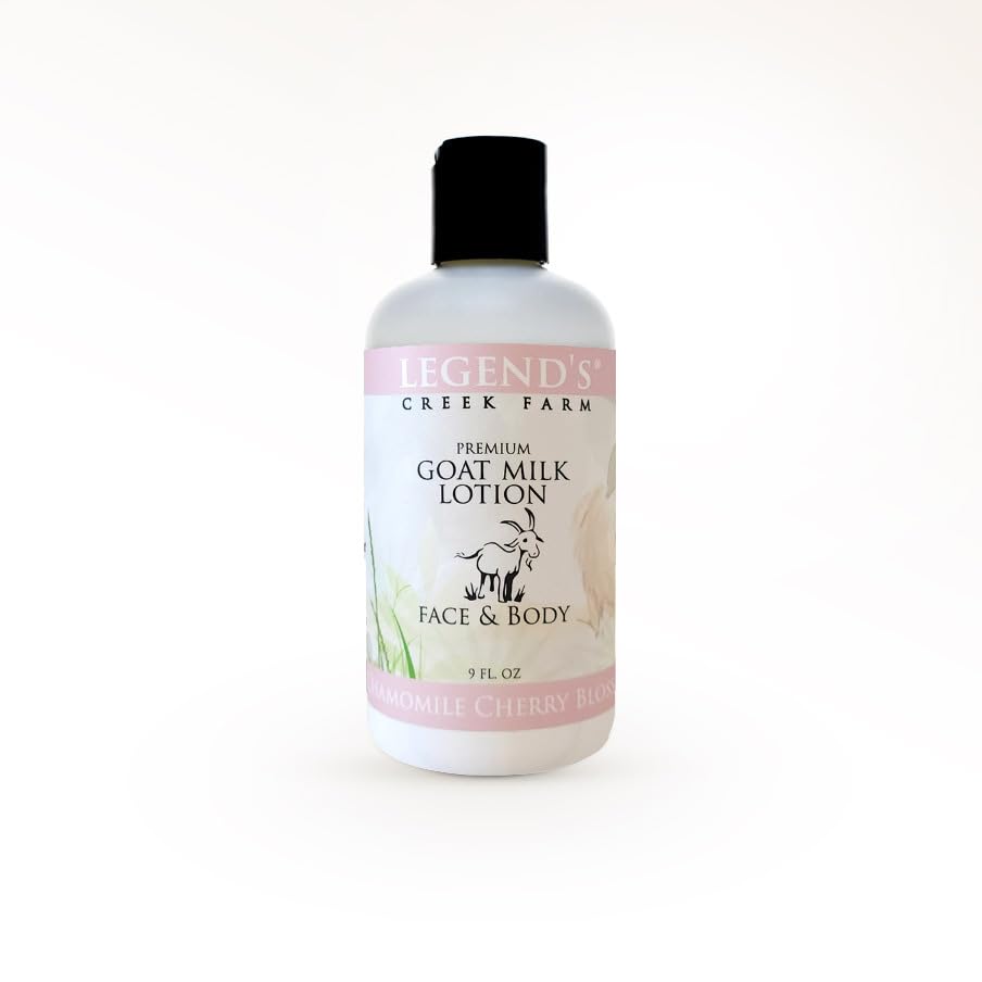 Legend's Creek Farm Goat Milk Lotion - Moisturizing Goat Milk Body Lotion for Body, Hand & Face - 9 oz Body Moisturizer with Shea Butter, Sunflower