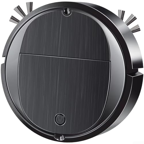 Robot Aspirapolvere Compatto Per Uso Domestico 3 in 1 Funzione Pulita Con Aspirazione Spazzante E Pulire Ricarica USB 18 Cm Diametro 5 Cm Altezza (K)