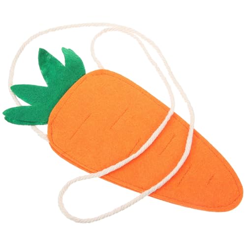 YARNOW Bolsa de Zanahoria para Niña Pequeña, Monedero Portátil de Almacenamiento, Material Seguro y Compacto, Adecuado para Pascua, Disfraces Infantiles y Fiestas de Cumpleaños