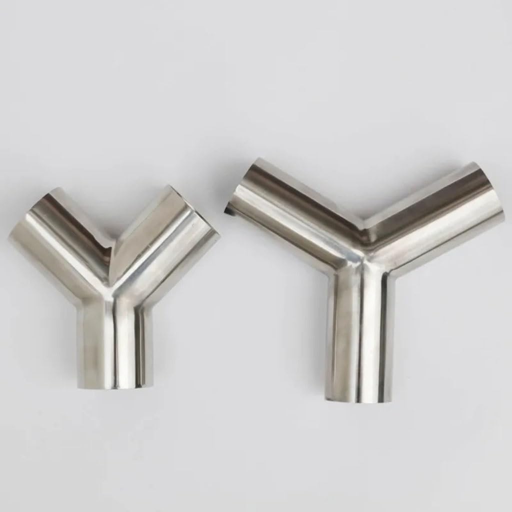 Stainless Steel Cast Pipe Fittings,1pcs 19/25/32/38/-89Mm Pipe OD Butt Welding Y Shaped 3 Way SUS 304 Stainless Steel Sanitary Fitting Splitter Homebrew Beer Wine(19mm x 1.5mm)