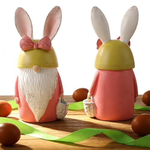 Gnomes Lapins de Pâques décorations de bureau et table de salon en résine - 6