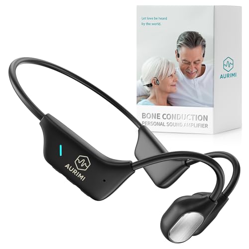 Bone Conduction Personal Sound Amplifier - Open-Ear Design for Comfortable Daily Use, Ultra Lightweight 25g, Up to 10-Hour Battery, IPX5 Water Resistant, No Bluetooth