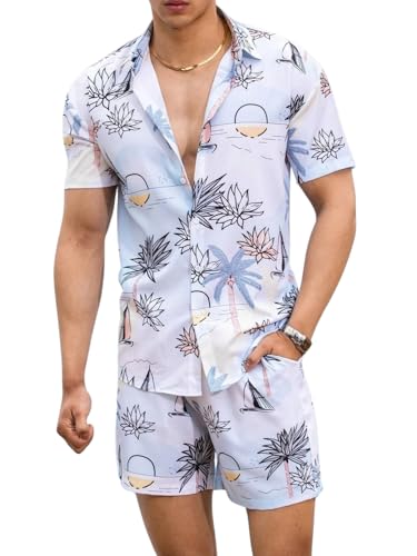 Image of LERIYA FASHION Co Ord Set for Men | Trendy Night Dress for Boys | T-Shirt and Shorts Combo for Lounge | Stylish Summer and Travel Wear | Men's Matching Two-Piece for Vacation