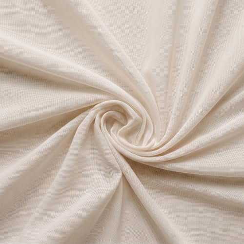 Image of LINENWALAS Natural Cotton Linen Semi Sheer Curtains for Bedroom, Living Room, Kitchen, 5 Feet Window Curtain, Pack-1 Pcs Boho Curtain with Eyelet Rings, Light Filtering (Pack of 1 Pcs, Natural)
