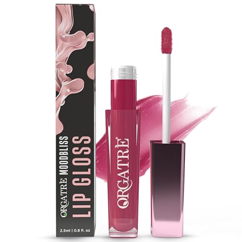 Image of Orgatre Moodbliss Lip Gloss | Instant Shine & Glossy Finish | Hydrating Lip Gloss for Girls & Women | Perfect for Everyday & Party Look | 2.5ml (Subtle Pink, 2.5 ML)
