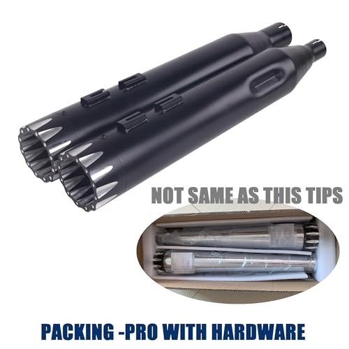 Image of SHARKROAD Black 4.5'' Slip Ons Mufflers for 17-up Harley Touring | Exhaust Upgrading, HDMF-451726BB