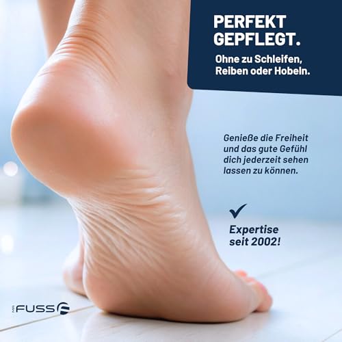 Mr. Fuss® No. 4 - Plus Pack Steel - Groß, Nagelhaut- Hornhautentferner Sparpaket 3 tlg. Aktiv-Lösung Schnell erweichend - 500 ml, Watte, Edelstahl-Schaber