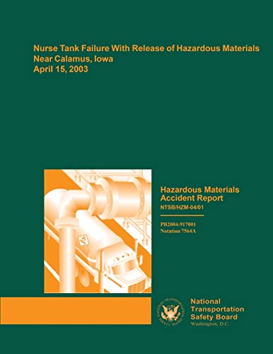 Hazardous Materials Accident Report: Nurse Tank Failure With Release of Hazardous Materials Near Calamus, Iowa April 15, 2003 (Hazardous Materials Accident Reports)