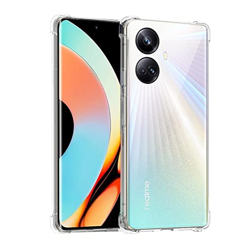Image of for Back Case Cover Bumper Flexible Silicone Transparent Back Cover for Realme 10 Pro Plus 5G - Transparent