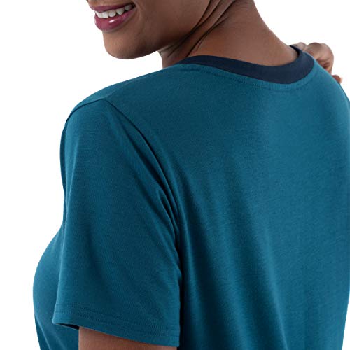 Image of Fruit of the Loom womens Short Sleeve Tee and Pant 2 Piece Sleep Set