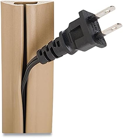5 FT Compact Single Channel Cord Cover Cable Protector for Floor, Beige image 2