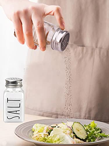 Farmhouse Salt And Pepper Shakers Set, Kitchen Decor,Clear Glass Salt And Pepper Shakers Set, Cute Salt Shaker, Gift For Women, Kitchen Decor, Home Decor, Wedding Decor, No Rubbing Off #TOP3