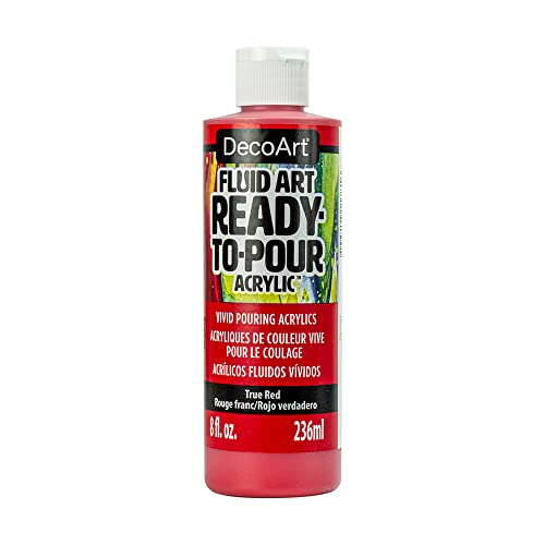DecoArt DecoArt FluidArt Ready-To-Pour Acrylic Paint 8oz-True Red