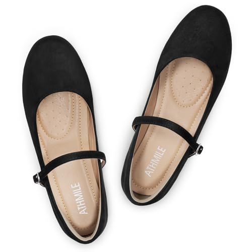 Image of Women's Mary Jane Shoes, Ballet Flats for Women, Square Toe Shoes for Women