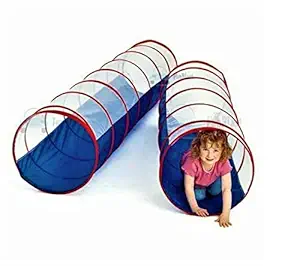 FunBlast Tunnel Tent for Kids, Foldable Outdoor Tunnel for Toddlers, 6 Feet Long Tunnel Tent for Kids, Girls and Boys, Pop-Up Activity Toys (Multicolor)