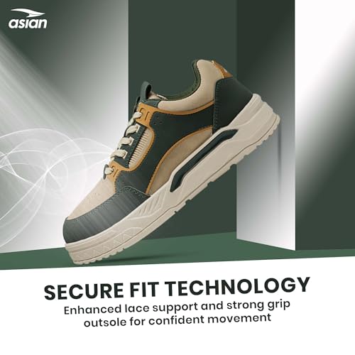 Image of ASIAN Nexus-02 Men's Casual Sneakers | Trendy Lace-Up Design | Lightweight Comfort, Premium Finish & Anti-Slip Sole for Daily Use