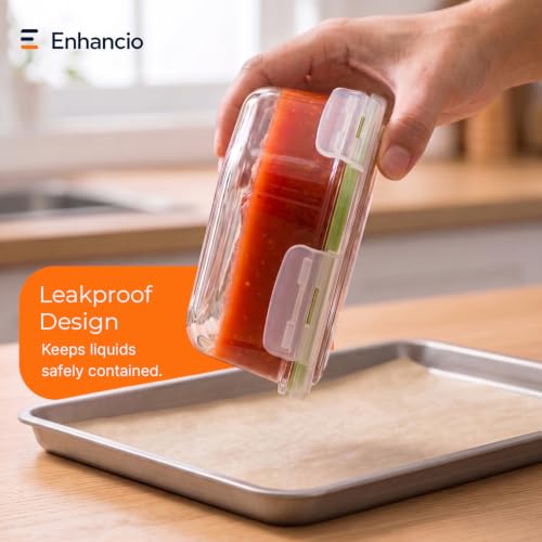 Image of Square Borosilicate Glass Containers with Lids, 800 ml Each, Set of 3 | 100% Food-Safe, Airtight & Leakproof | Microwave, Freezer & Dishwasher Safe for Lunch and Storage