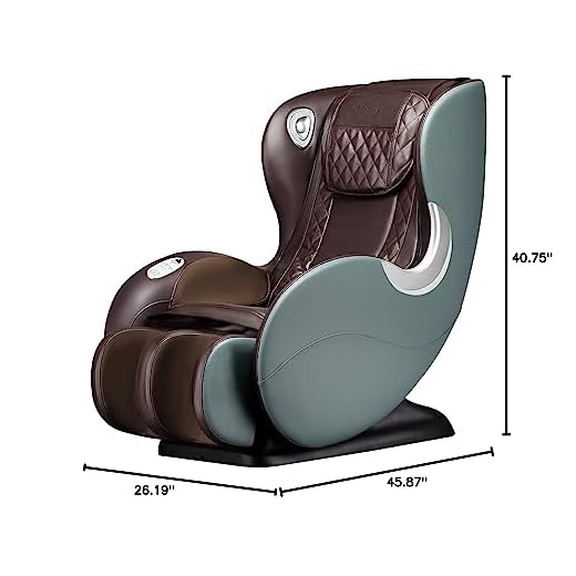 BOSSCARE Small Massage Chairs SL Track Full Body Massage Recliner, Shiatsu Recliner, Space-Saving Design, Zero Gravity, Bluetooth Speaker (Brown GR8526 LED)