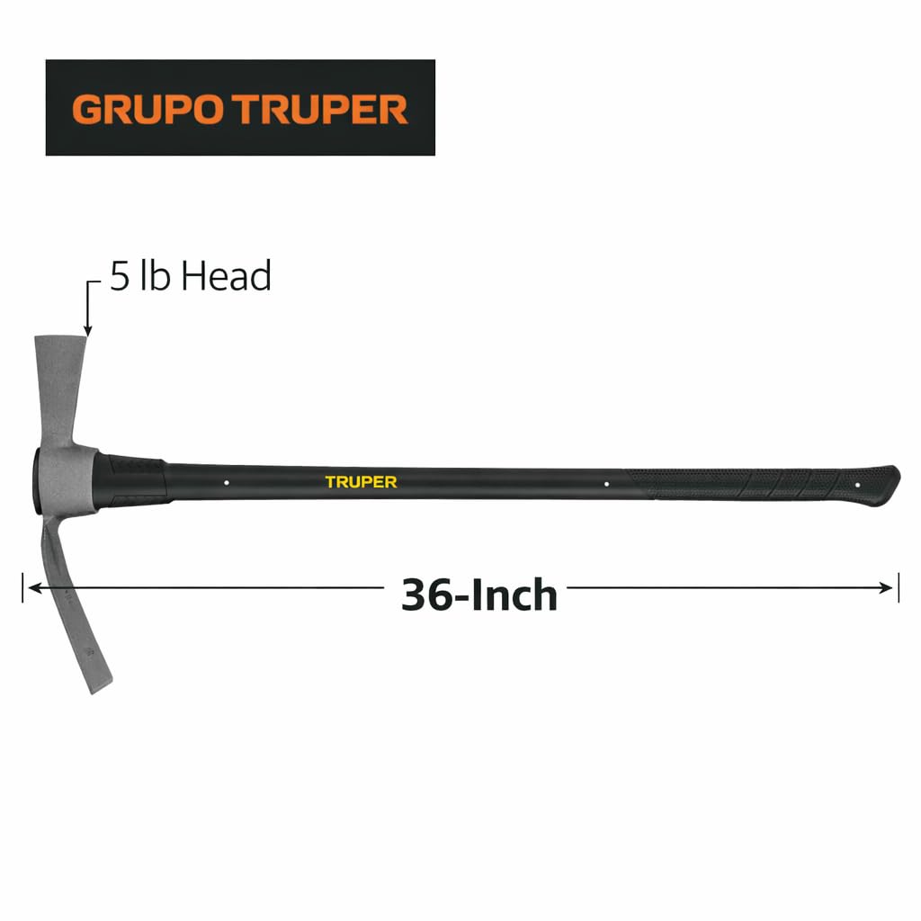 Truper 31638 5-Pound Cortador Mattock con Fibra de Vidrio Mango