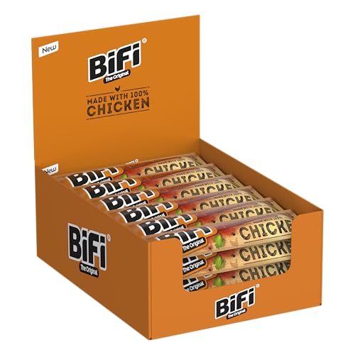 BiFi Chicken High Protein - 24er Pack (24 x 20g) - proteinreicher Hähnchen-Snack ohne Schwein - ideal für Sport und bewusste Ernährung - 100% Hähnchenfleisch - High Protein