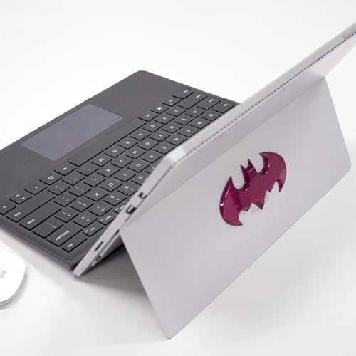 Image of Fan Emblems Batman 3D Car Badge - 1989 Batwing Logo (Pink Chrome: 3.8 x 1.8 x 0.2 inches)