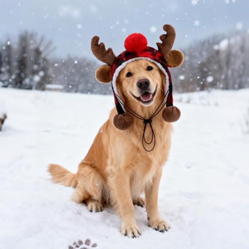 Disfraz de reno navideño para perros PAWCHIE Large miniatura 6
