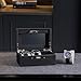 ProCase 3-Slot Lockable Watch Case, Display Storage Box with Combination Lock, Locking Watch Holder Organizer with Glass Lid for Men -Black