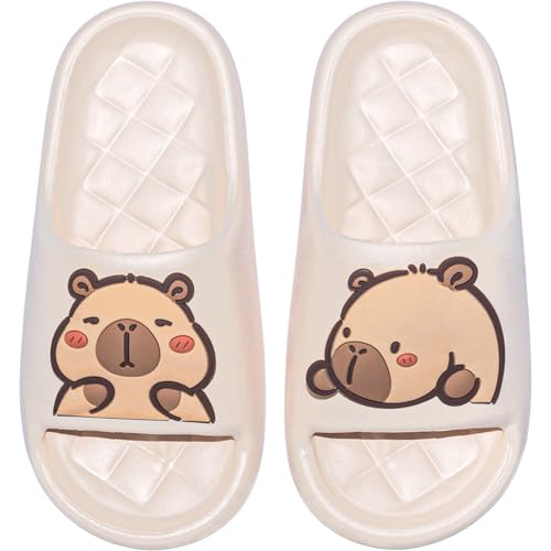 XIXITIAO Men's and Women's Capybara Slides,Cute Animal Capybara Slippers,Non Slip Quick Drying Shower Shoes,Summer Novelty Open Toe Slide