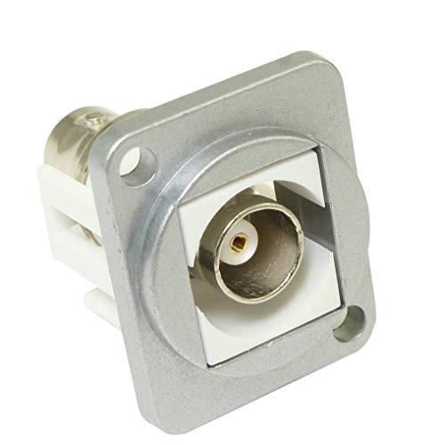 MyCableMart Wall Plate: BNC Female D-Series Panel Mount Connector, Metal