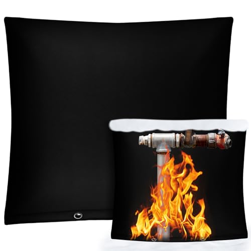 Windyun Faucet Covers for Winter Insulated Outdoor Freeze Protection Accessories Frost Thick Pipe Covers Cold Weatherproof Reusable(1 Pc, 30''W x 24''H)