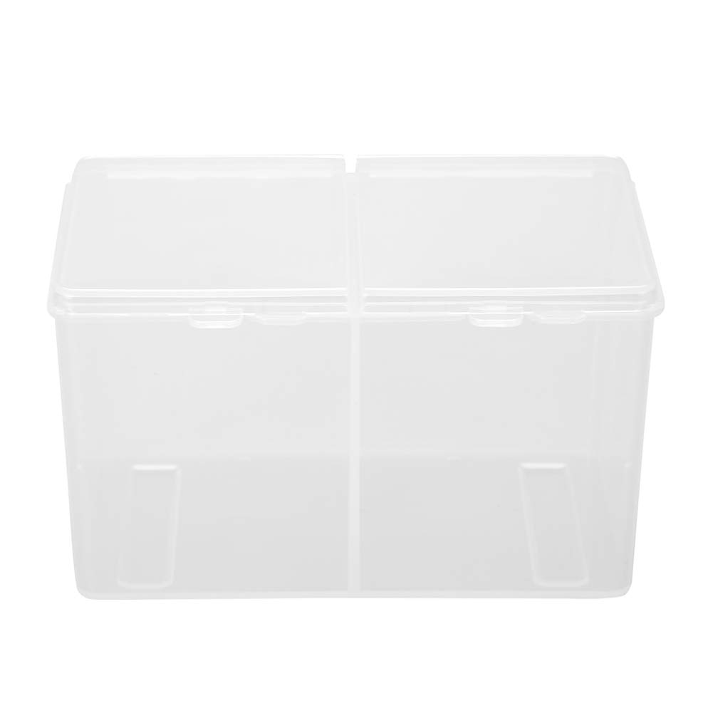 Cotton Pads Swabs Container Organizer for Nail Art Makeup Storage, Plastic Box for Home Salon, Transparent 12.5 * 7 * 7.5cm