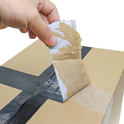 Bomei Pack 5 Pack Black Duct Tape Roll Crafts, Residue Free Duct Sealing Tape Multi Pack, 8.3Mil X1.88Inch X 35Yds #TOP3