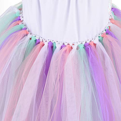Halloween Tutu Dreams Unicorn Costumes for Girls with Headband and Wings Rainbow - Thumbnail 7