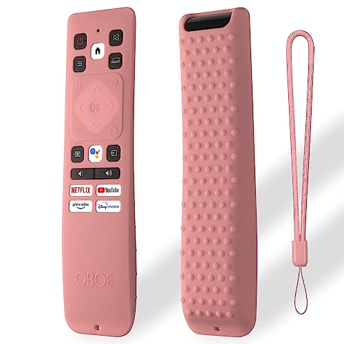 Image of Oboe Silicone TV Remote Cover Compatible with Acer Tv Remote AR2851 TV I Series /H Series /W Series /XL Series Tv Remote Protective Case with Remote Loop (Pink) [Remote NOT Included]