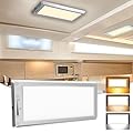 RV Lights Interior,3 Color RV LED Super Bright Fixture,12V RV Ceiling Dome Light with ON/Off Dimmable Switch Energy Saving Gift Package for RV/Camper/Car/Trailer/Boat