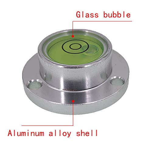 Surface Mounted Aluminium Housing Circular Spirit Level Bubble Level Ball Vials, D30Mm Flange Plate Type 30 * 11Mm #TOP2