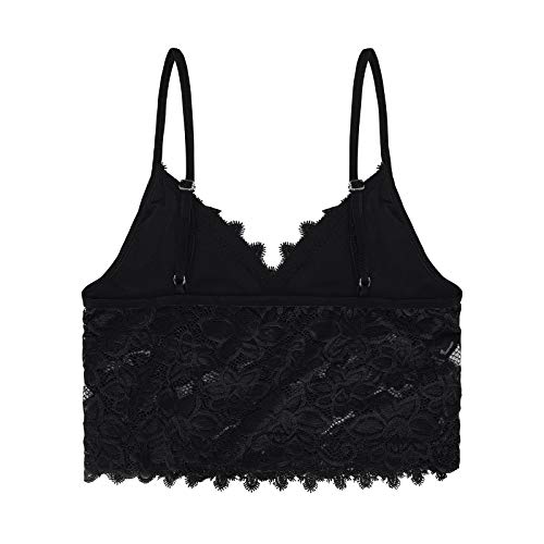 Jurebecia Sra. Sexy Hollow Lace Roupa Interior Halter Corset,Preto-XL