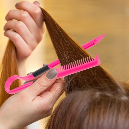 Peine alisador de cabello en forma de V para uso profesional, peine alisador resistente a altas temperaturas para peluquería, herramienta profesional para cabello liso miniatura 6