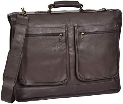 Luxury Real Leather Suit Carrier Business Travel Weekend Garment ...