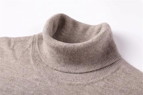 Men Turtleneck Sweater Warm Knitted Long Sleeve Men's Pullover Sweater3