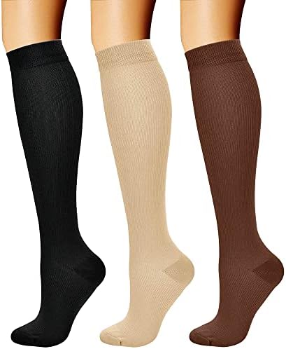 CHARMKING Compression Socks for Women & Men Circulation (8 Pairs)15-20 mmHg is Best Support for Athletic Running,Cycling