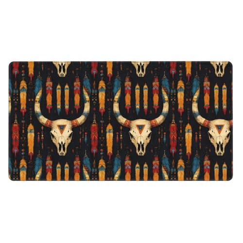 Grand tapis de souris de jeu imprimé tête de chèvre tapis de souris pour le travail